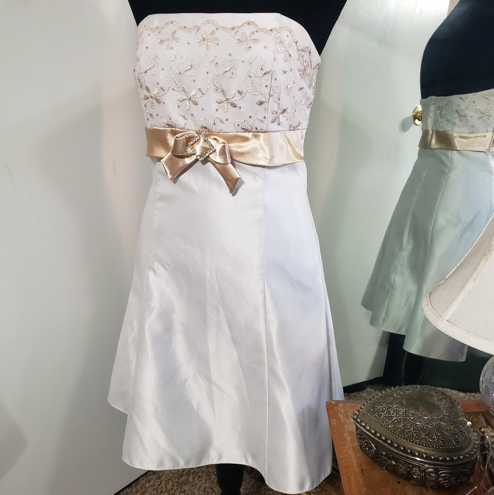 Jessica McClintock GUNNE SAX Size 5 Strapless Mini Formal Party Dress